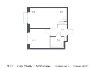 Продам однокомнатную квартиру, 37.9 м2, Московская область, жилой комплекс Томилино Парк, к6.1