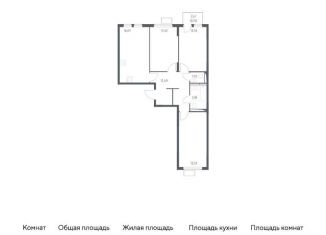 Продам 3-комнатную квартиру, 76.3 м2, Москва, жилой комплекс Остафьево, к15