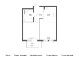 Однокомнатная квартира на продажу, 35.2 м2, село Остафьево, жилой комплекс Остафьево, к17