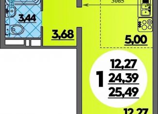 Продаю 1-ком. квартиру, 25 м2, Ростов-на-Дону, ЖК Суворовский