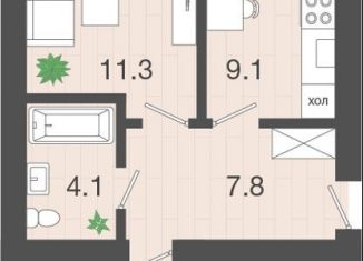 Продажа 2-комнатной квартиры, 47.6 м2, Калининградская область