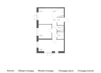 Продажа двухкомнатной квартиры, 59.3 м2, поселение Рязановское, жилой комплекс Алхимово, 16
