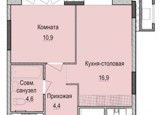 Продам 1-комнатную квартиру, 36.6 м2, Казань, Приволжский район