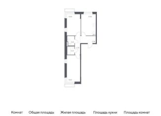 Продажа двухкомнатной квартиры, 57 м2, поселение Филимонковское, жилой комплекс Квартал Марьино, к1