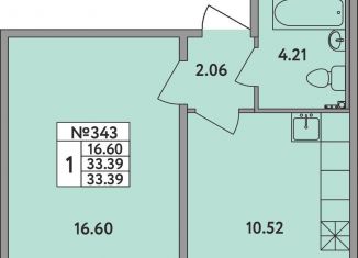 Продается 1-комнатная квартира, 33.4 м2, деревня Новое Девяткино, деревня Новое Девяткино, 115, ЖК Удача