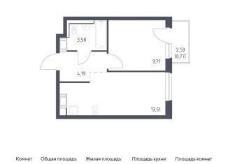 Продажа однокомнатной квартиры, 31.8 м2, Виллозское городское поселение