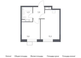 Продается 1-комнатная квартира, 32.6 м2, Москва, квартал № 23, 4-5