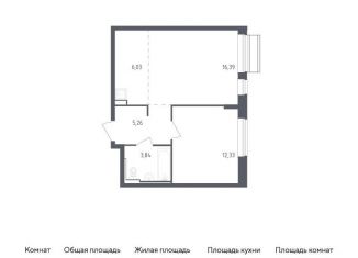 Продажа однокомнатной квартиры, 43.9 м2, Московская область