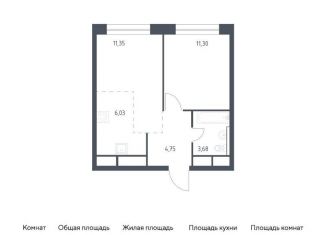 Продажа однокомнатной квартиры, 37.1 м2, Балашиха, жилой квартал Новоград Павлино, к8