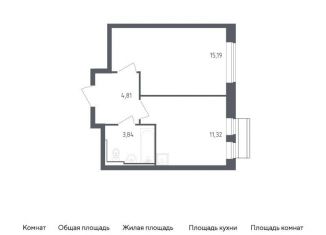 Продается 1-комнатная квартира, 35.2 м2, Московская область