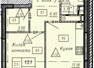 Продам однокомнатную квартиру, 39.5 м2, Люберцы, Хлебозаводской проезд, 6с1, ЖК Карамельный