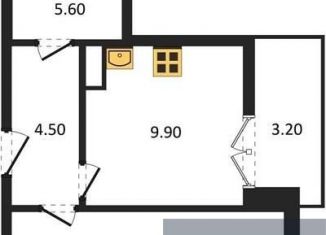 Продам 1-ком. квартиру, 39.5 м2, Воронеж, ЖК Лазурный, улица Маршала Одинцова, 25Бпоз28