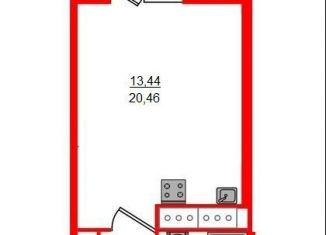 Продажа квартиры студии, 20.5 м2, Санкт-Петербург, Гудиловская улица, 5к1, муниципальный округ Рыбацкое