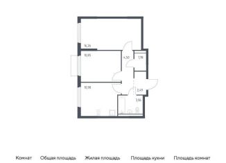 Продается 2-комнатная квартира, 50.8 м2, Московская область