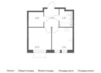 Продажа 1-комнатной квартиры, 34.9 м2, Московская область, Каширское шоссе - Молоково - Андреевское