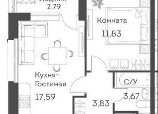 2-ком. квартира на продажу, 38.5 м2, Москва, ЖК Аквилон Бисайд