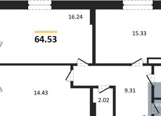 Продажа 2-комнатной квартиры, 64.5 м2, Воронеж, улица 9 Января, 68Ж, ЖК Современник