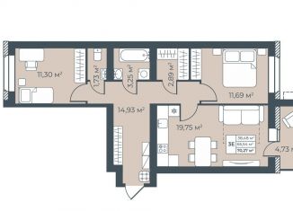 3-ком. квартира на продажу, 70.3 м2, Богучар