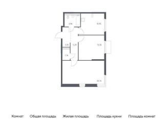 Продам двухкомнатную квартиру, 59.4 м2, деревня Мисайлово, Каширское шоссе - Молоково - Андреевское