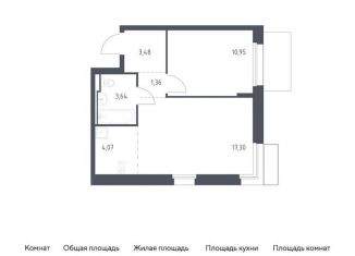 Продам 1-комнатную квартиру, 40.8 м2, Москва, жилой комплекс Квартал Марьино, к2