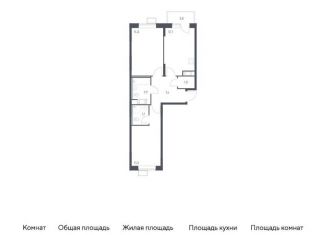 Продажа 2-комнатной квартиры, 56.7 м2, деревня Середнево, жилой комплекс Цветочные Поляны Экопарк, к2