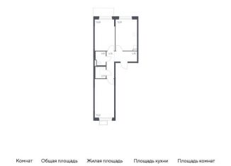 Продаю двухкомнатную квартиру, 57.3 м2, Московская область, жилой комплекс Квартал Ивакино, к3