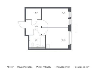 Продаю 1-комнатную квартиру, 32.8 м2, Московская область, квартал Ивакино, 2к1