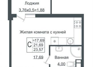 Квартира на продажу студия, 23.7 м2, Краснодар, Античная улица, 2, ЖК Европа-Сити