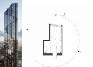 Продажа квартиры студии, 34.5 м2, Москва, Пресненский район