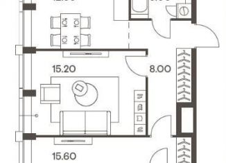 Продается 2-комнатная квартира, 51 м2, Москва, улица Черняховского, 19, улица Черняховского