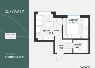 Продажа 1-комнатной квартиры, 33.8 м2, Тюменская область