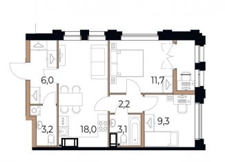 Продам 2-комнатную квартиру, 55.1 м2, Вологодская область