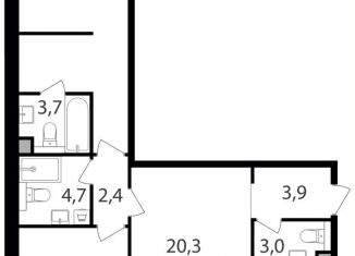 Продажа 3-комнатной квартиры, 78 м2, Москва, Савёловский район, жилой комплекс Петровский Парк 2, к1