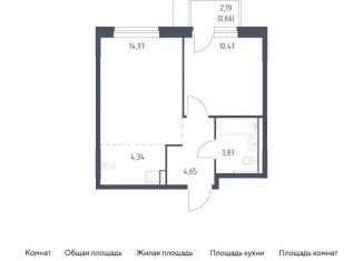Продается 1-ком. квартира, 39 м2, поселение Кокошкино, жилой комплекс Новое Внуково, к30