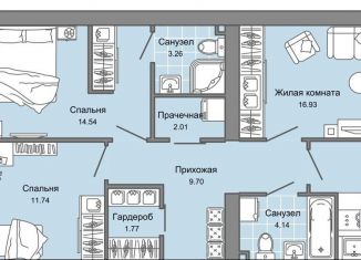 Продается 3-комнатная квартира, 79 м2, Киров, Ленинский район, улица Дмитрия Козулева, 2к1