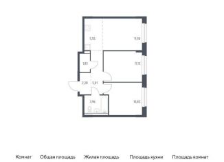Продаю двухкомнатную квартиру, 52.5 м2, поселение Кокошкино, жилой комплекс Новое Внуково, к30