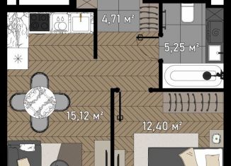 Продаю 1-комнатную квартиру, 37.5 м2, Москва, станция Хорошёво