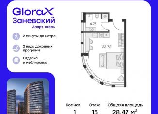 Квартира на продажу студия, 28.5 м2, Санкт-Петербург, ЖК Глоракс Сити Заневский