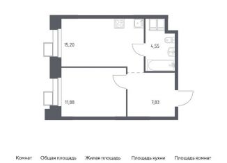Продается 1-ком. квартира, 39.5 м2, Москва, многофункциональный комплекс Тропарево Парк, к2.4