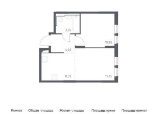 Продам 1-комнатную квартиру, 38.7 м2, Москва, жилой комплекс Остафьево, к19