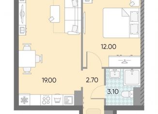 Продается однокомнатная квартира, 36.8 м2, Москва, жилой комплекс Обручева 30, к1, метро Воронцовская