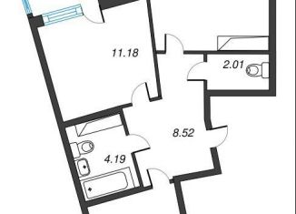 Продажа 2-комнатной квартиры, 59.5 м2, Мурино