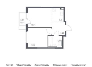 Продается 1-ком. квартира, 36.6 м2, село Остафьево, жилой комплекс Остафьево, к19