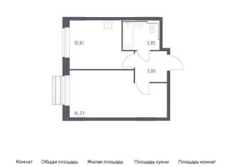 Продажа 1-комнатной квартиры, 34.9 м2, Московская область