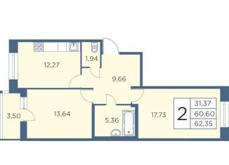 Продается 2-комнатная квартира, 62 м2, Санкт-Петербург, Большой Сампсониевский проспект, 70к2, метро Чёрная речка