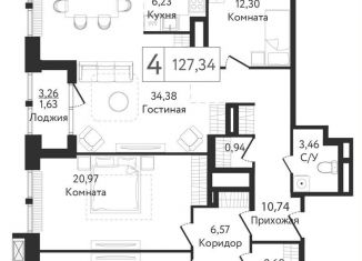 Продам 4-комнатную квартиру, 127.3 м2, Москва, район Нагатинский Затон