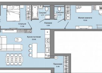 Продажа 3-ком. квартиры, 75 м2, Киров, Ленинский район, улица 4-й Пятилетки, 86