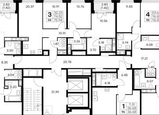 Продается 3-комнатная квартира, 94.8 м2, Санкт-Петербург, улица Лисянского, 6, Василеостровский район