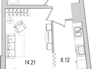 Продается однокомнатная квартира, 36.3 м2, Санкт-Петербург, улица Кустодиева, 5к1, метро Парнас