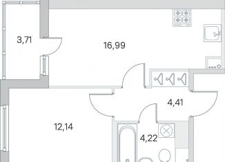 Продажа однокомнатной квартиры, 39.6 м2, городской посёлок Янино-1, ЖК Ясно-Янино, Ясная улица, 20к4